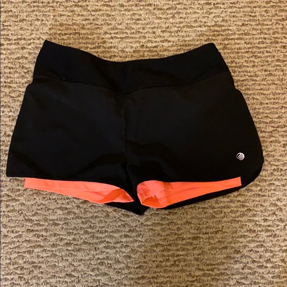 black shorts